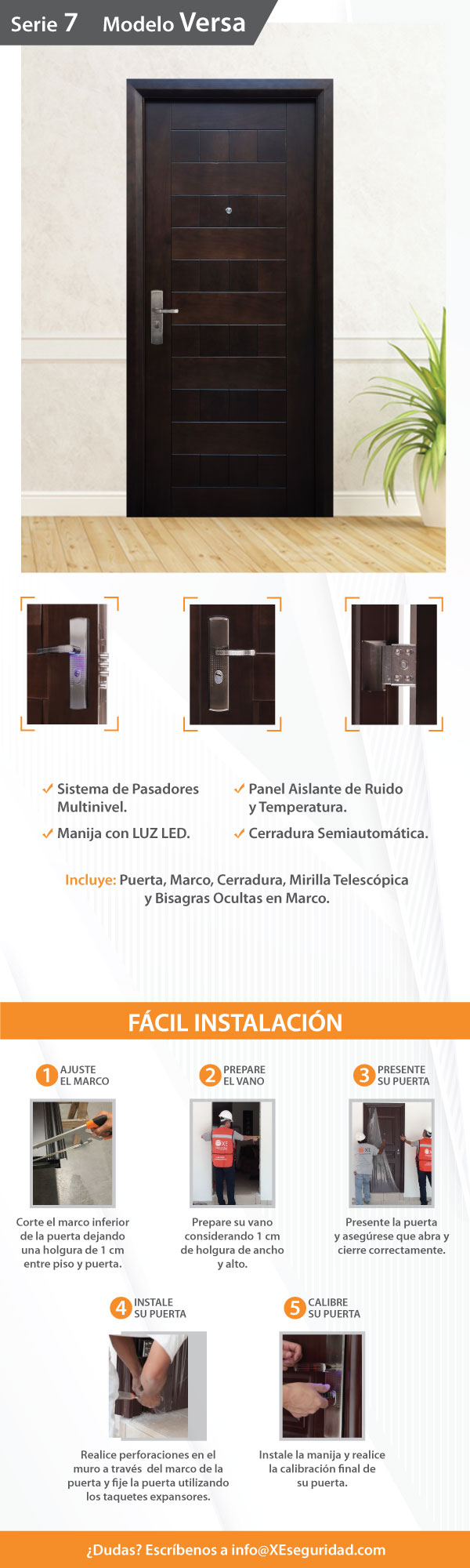 Puerta de Seguridad Derecha Versa XE Seguridad
